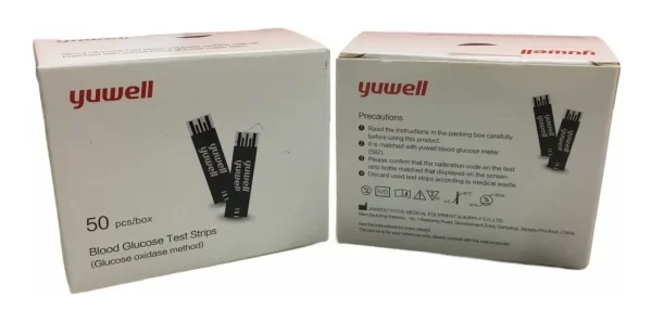 Tiras Reactivas (Cintas) para Glucómetro Yuwell 582 – 50 Unidades