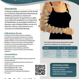 Manga linfedema Varimed compresión 25-30 mmHg